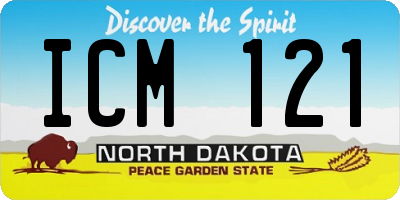 ND license plate ICM121