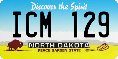 ND license plate ICM129