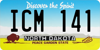 ND license plate ICM141