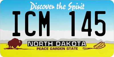 ND license plate ICM145
