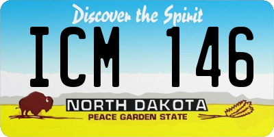 ND license plate ICM146