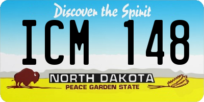 ND license plate ICM148