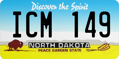 ND license plate ICM149