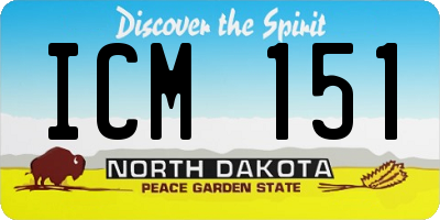 ND license plate ICM151