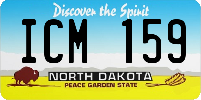 ND license plate ICM159