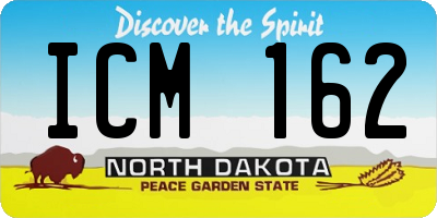 ND license plate ICM162