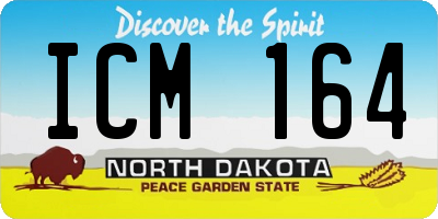 ND license plate ICM164