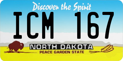 ND license plate ICM167