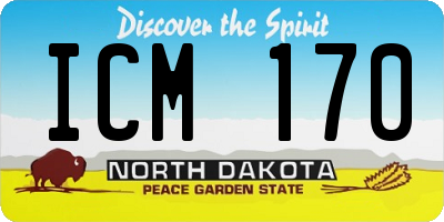 ND license plate ICM170