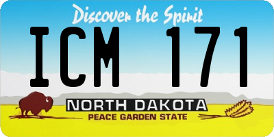 ND license plate ICM171