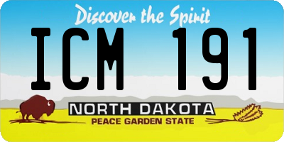 ND license plate ICM191
