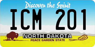 ND license plate ICM201
