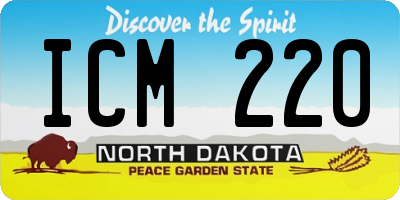ND license plate ICM220