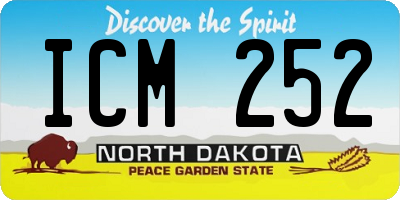 ND license plate ICM252