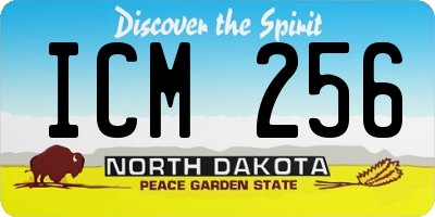 ND license plate ICM256
