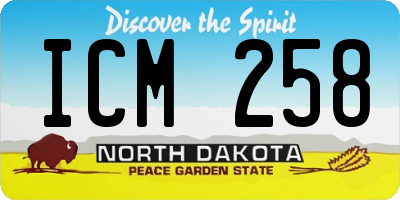 ND license plate ICM258