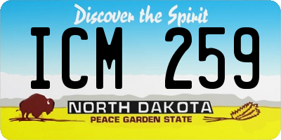 ND license plate ICM259
