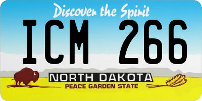 ND license plate ICM266