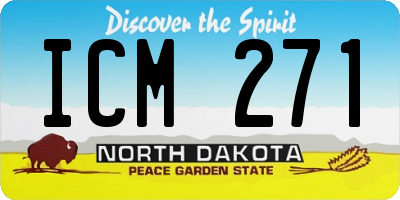 ND license plate ICM271