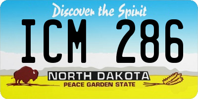 ND license plate ICM286