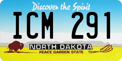 ND license plate ICM291