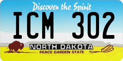 ND license plate ICM302