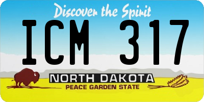 ND license plate ICM317