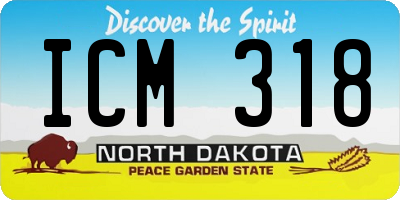 ND license plate ICM318