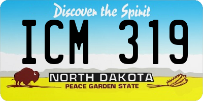 ND license plate ICM319