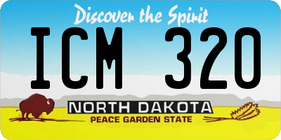 ND license plate ICM320