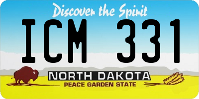 ND license plate ICM331