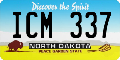 ND license plate ICM337