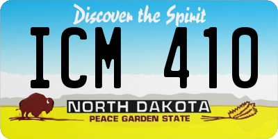 ND license plate ICM410