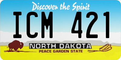 ND license plate ICM421