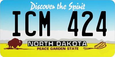 ND license plate ICM424
