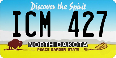 ND license plate ICM427