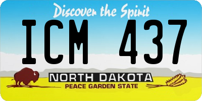 ND license plate ICM437
