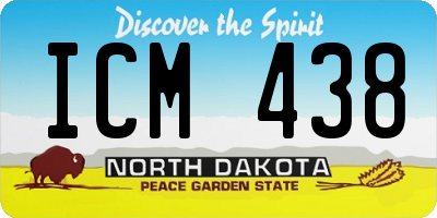 ND license plate ICM438