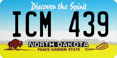 ND license plate ICM439