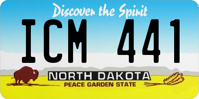 ND license plate ICM441