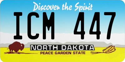 ND license plate ICM447