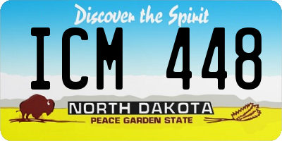 ND license plate ICM448