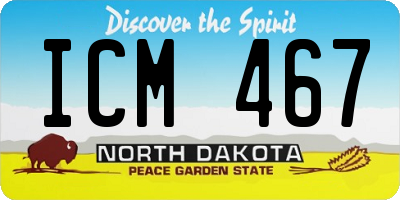 ND license plate ICM467