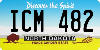 ND license plate ICM482
