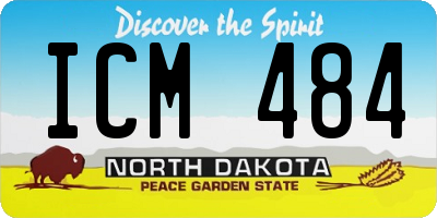 ND license plate ICM484