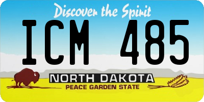 ND license plate ICM485