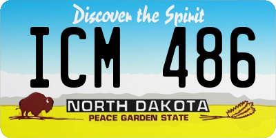 ND license plate ICM486