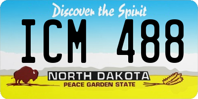 ND license plate ICM488