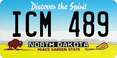 ND license plate ICM489