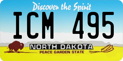ND license plate ICM495